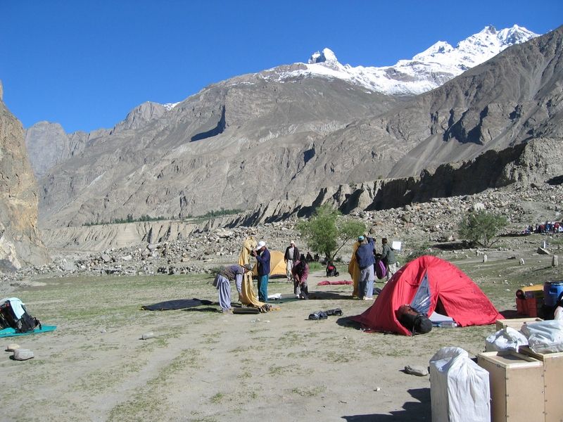 The camp in Askoli: The start of the trek (app. 3000m)