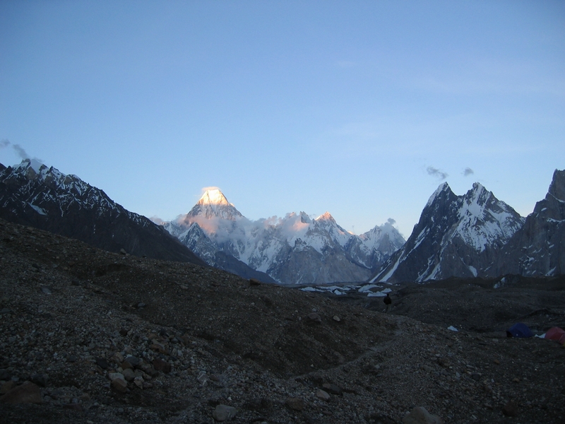 Gasherbrum IV (7925m) in the sunset