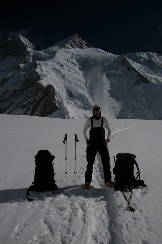 Carsten with G III & GII in the background -- just before Camp 1