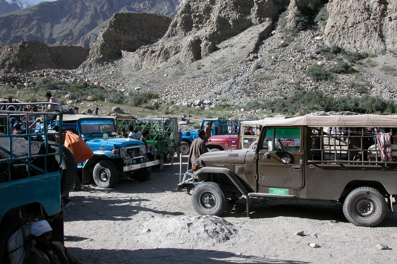 The jeeps that will take us from Askoli to Skardu