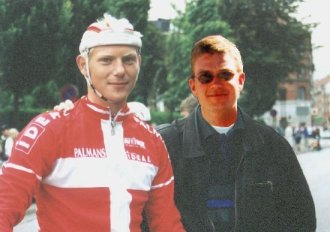 Danish Road Champion Frank Høj and Carsten Engedal